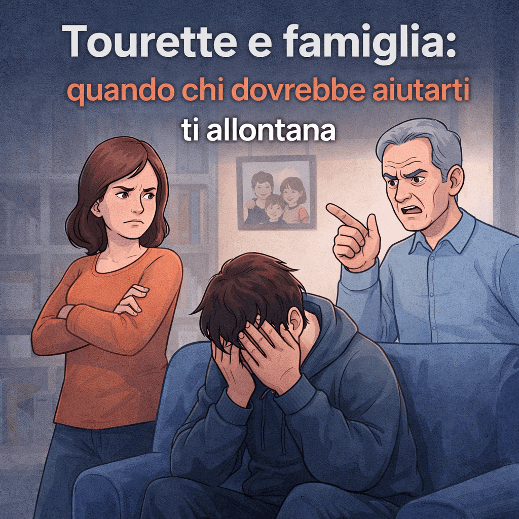 Tourette e famiglia: incomprensione e distanza emotiva tra genitori e figlio con tic