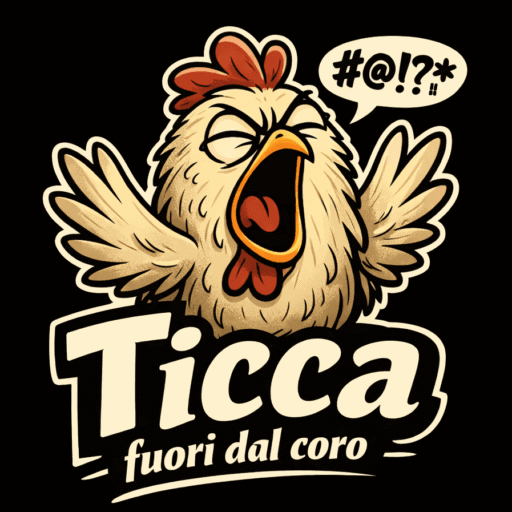 Logo Ticcami – gallina con tic simbolo del progetto sulla sindrome di Tourette