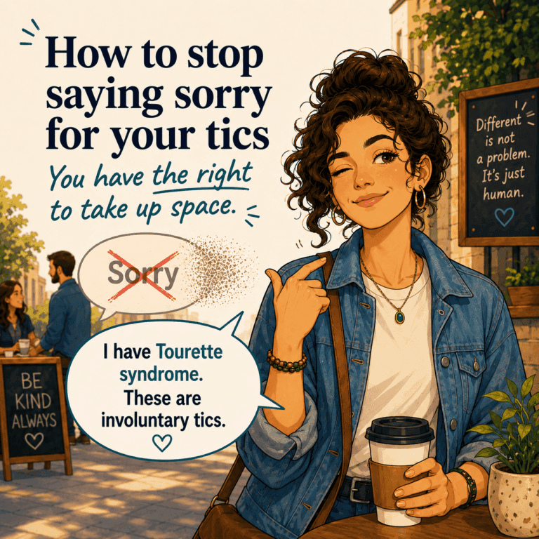 How to stop saying sorry for your tics